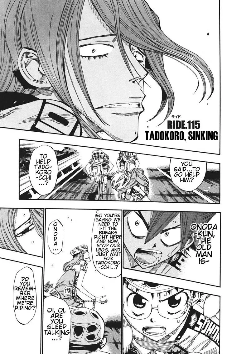 Yowamushi Pedal Chapter 115 page 1