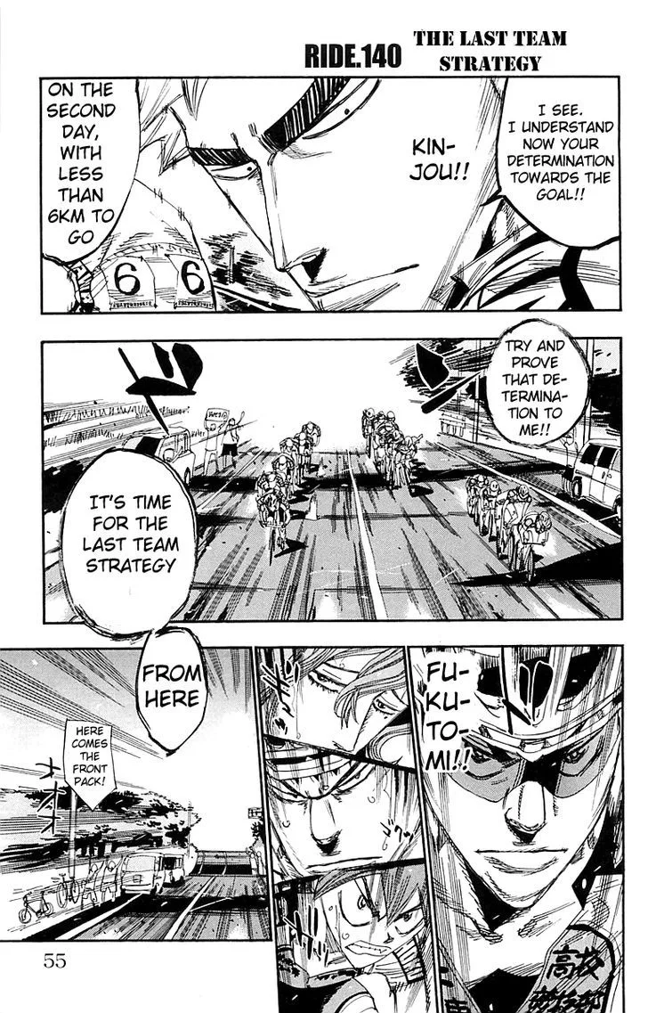 Yowamushi Pedal Chapter 140 page 1
