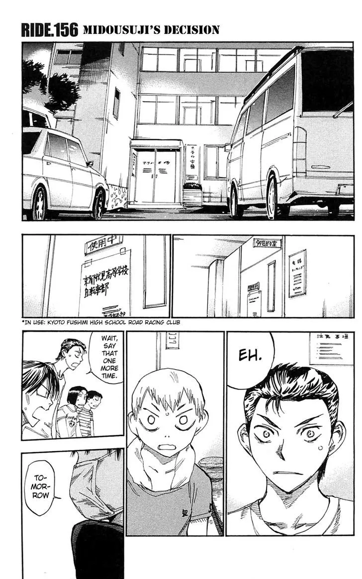 Yowamushi Pedal Chapter 156 page 1