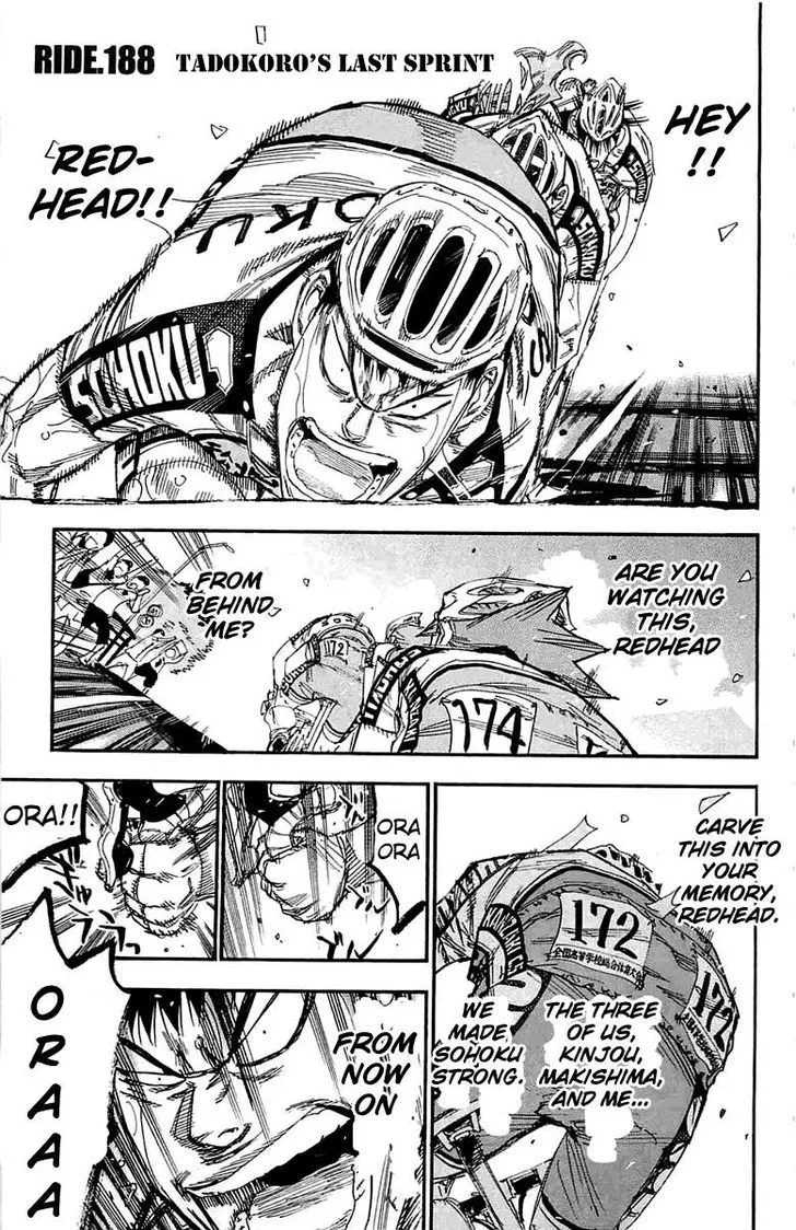 Yowamushi Pedal Chapter 188 page 1