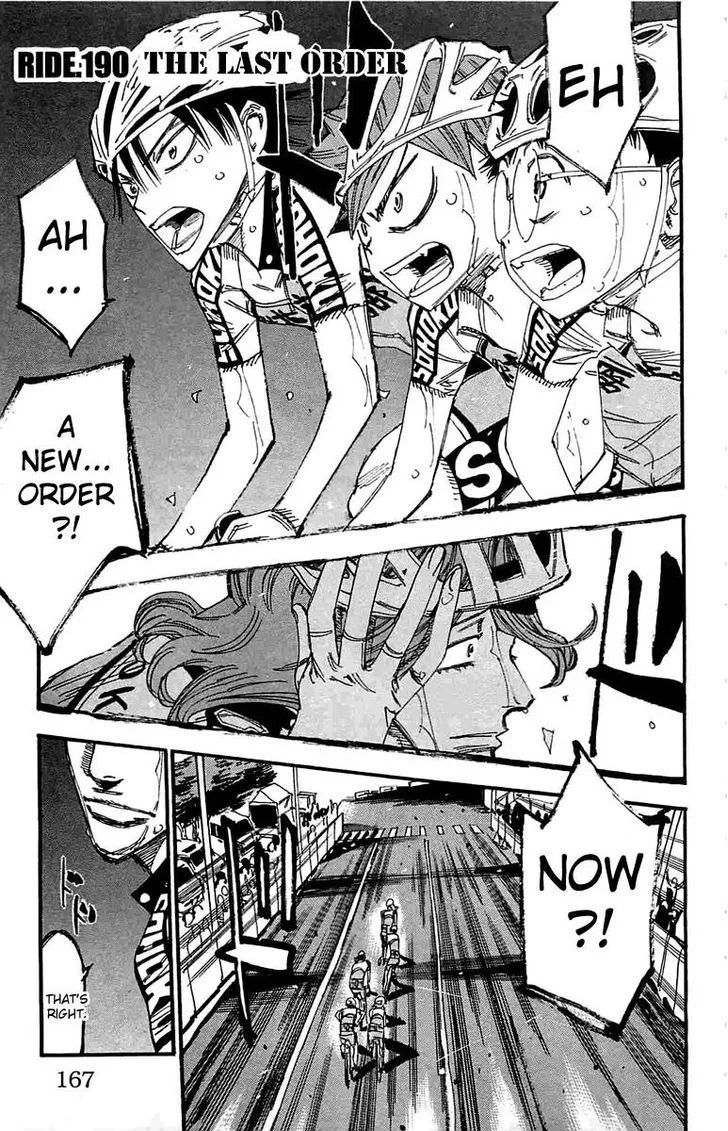 Yowamushi Pedal Chapter 190 page 1