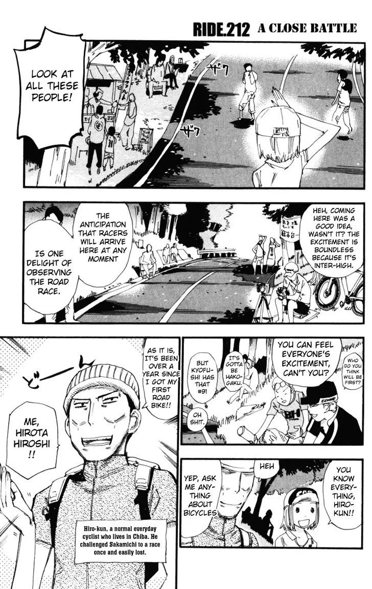 Yowamushi Pedal Chapter 212 page 1