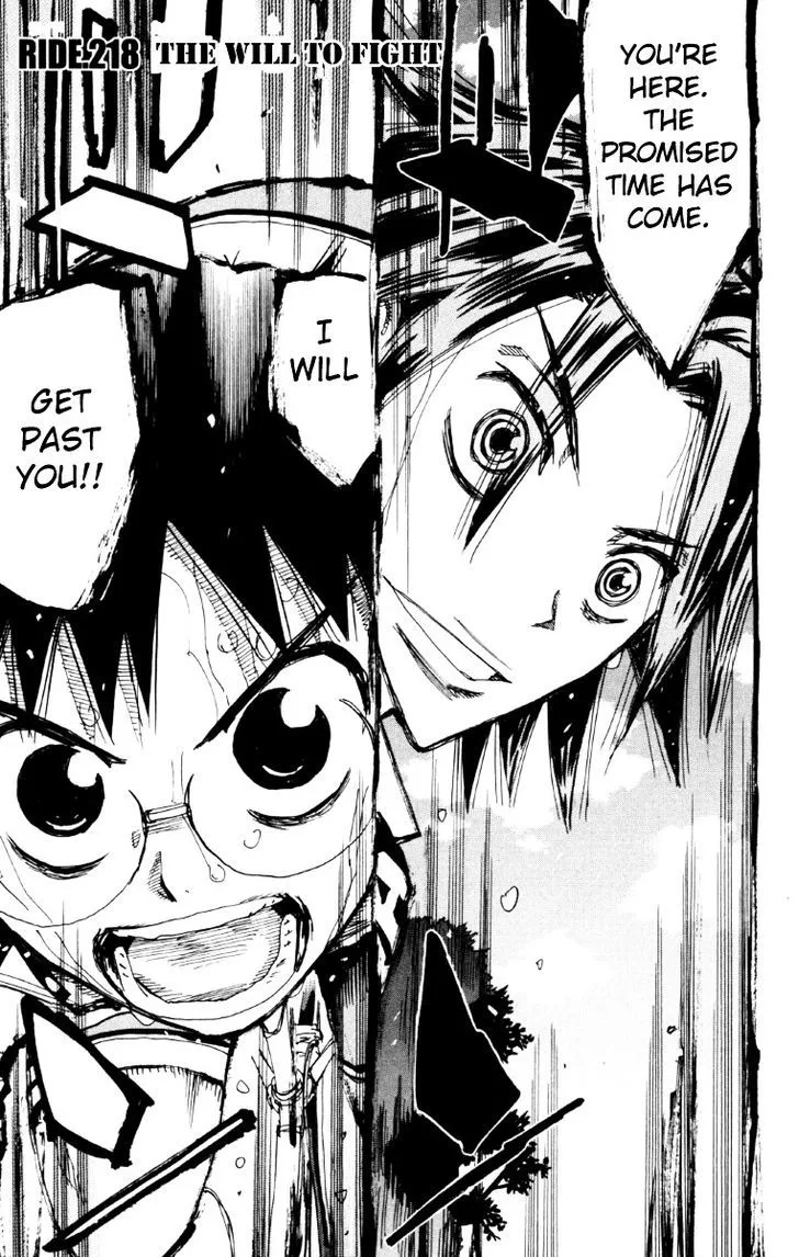 Yowamushi Pedal Chapter 218 page 1