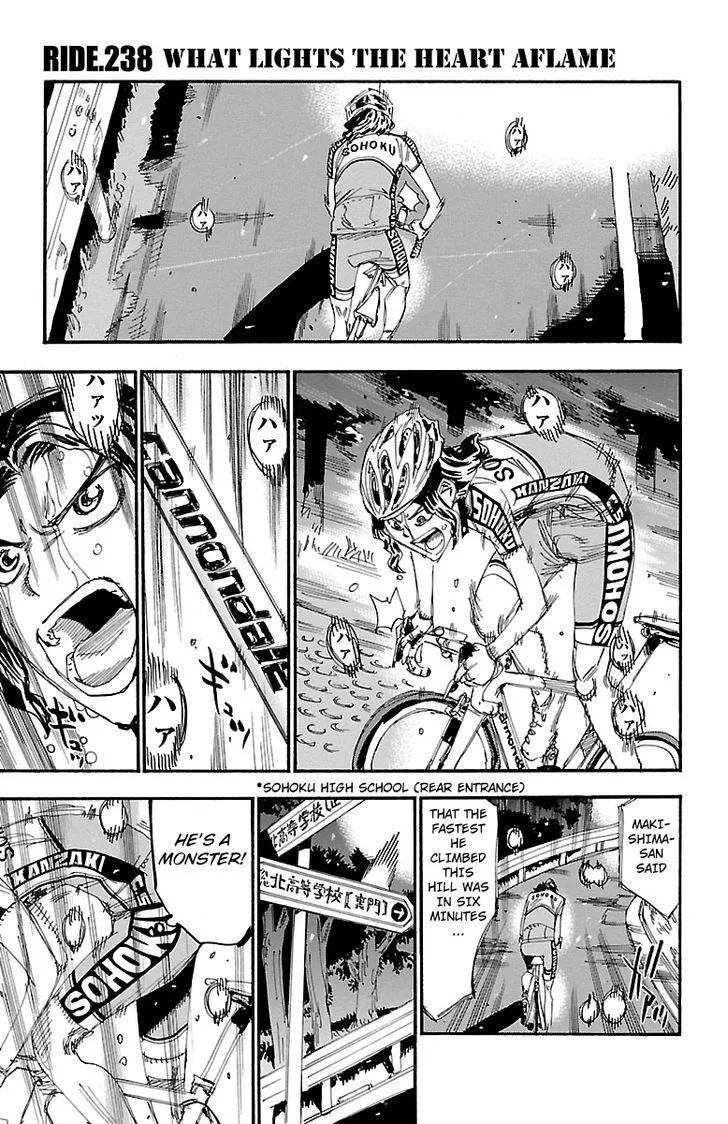 Yowamushi Pedal Chapter 238 page 1