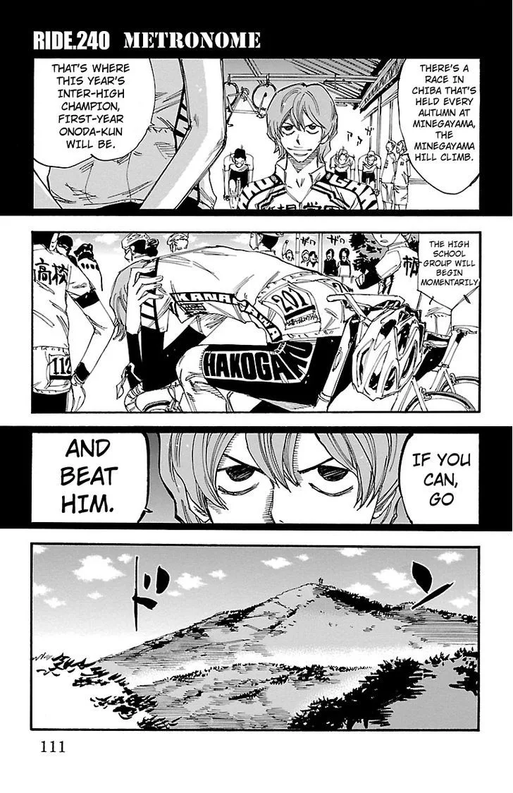 Yowamushi Pedal Chapter 240 page 1
