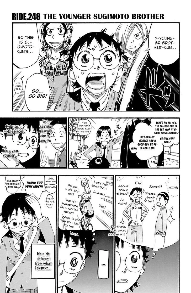 Yowamushi Pedal Chapter 248 page 1