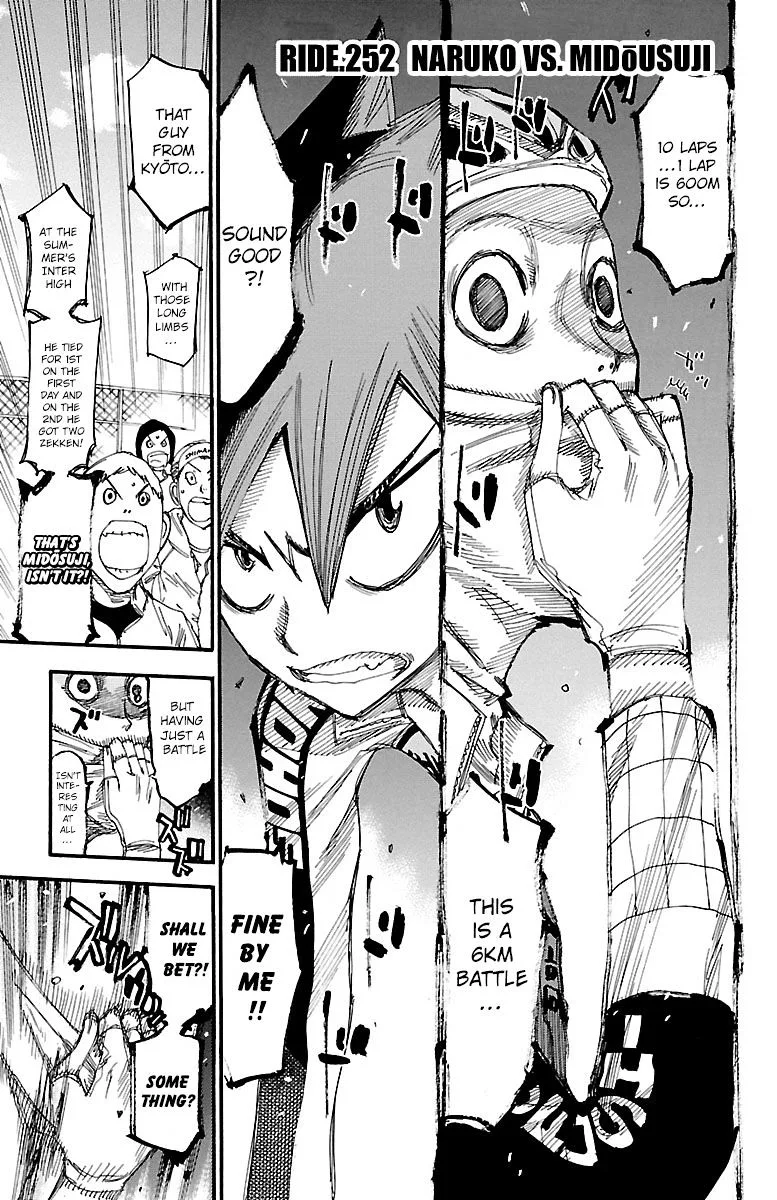 Yowamushi Pedal Chapter 252 page 1