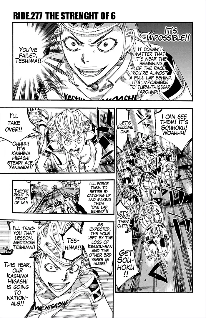 Yowamushi Pedal Chapter 277 page 1