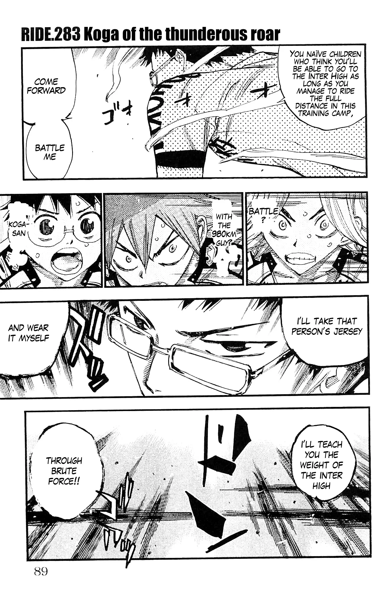 Yowamushi Pedal Chapter 283 page 1
