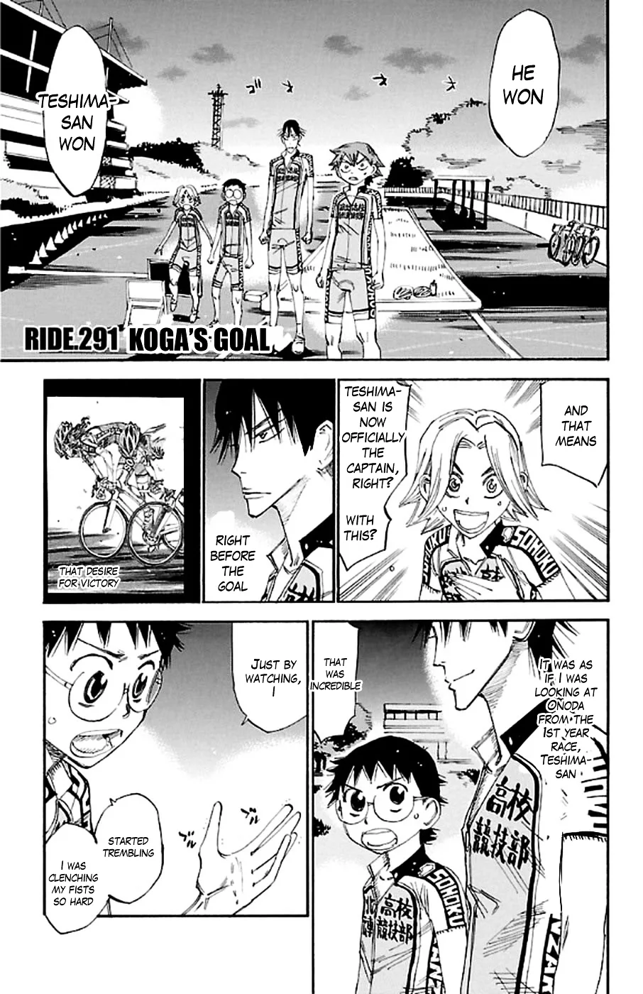 Yowamushi Pedal Chapter 291 page 1