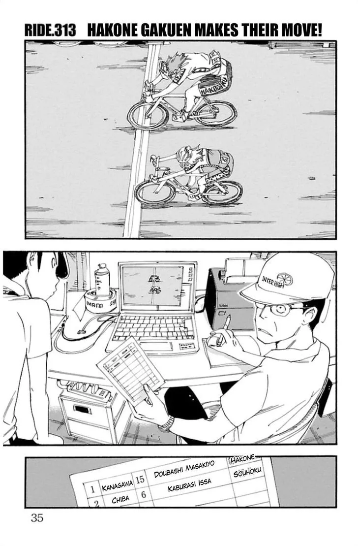 Yowamushi Pedal Chapter 313 page 1
