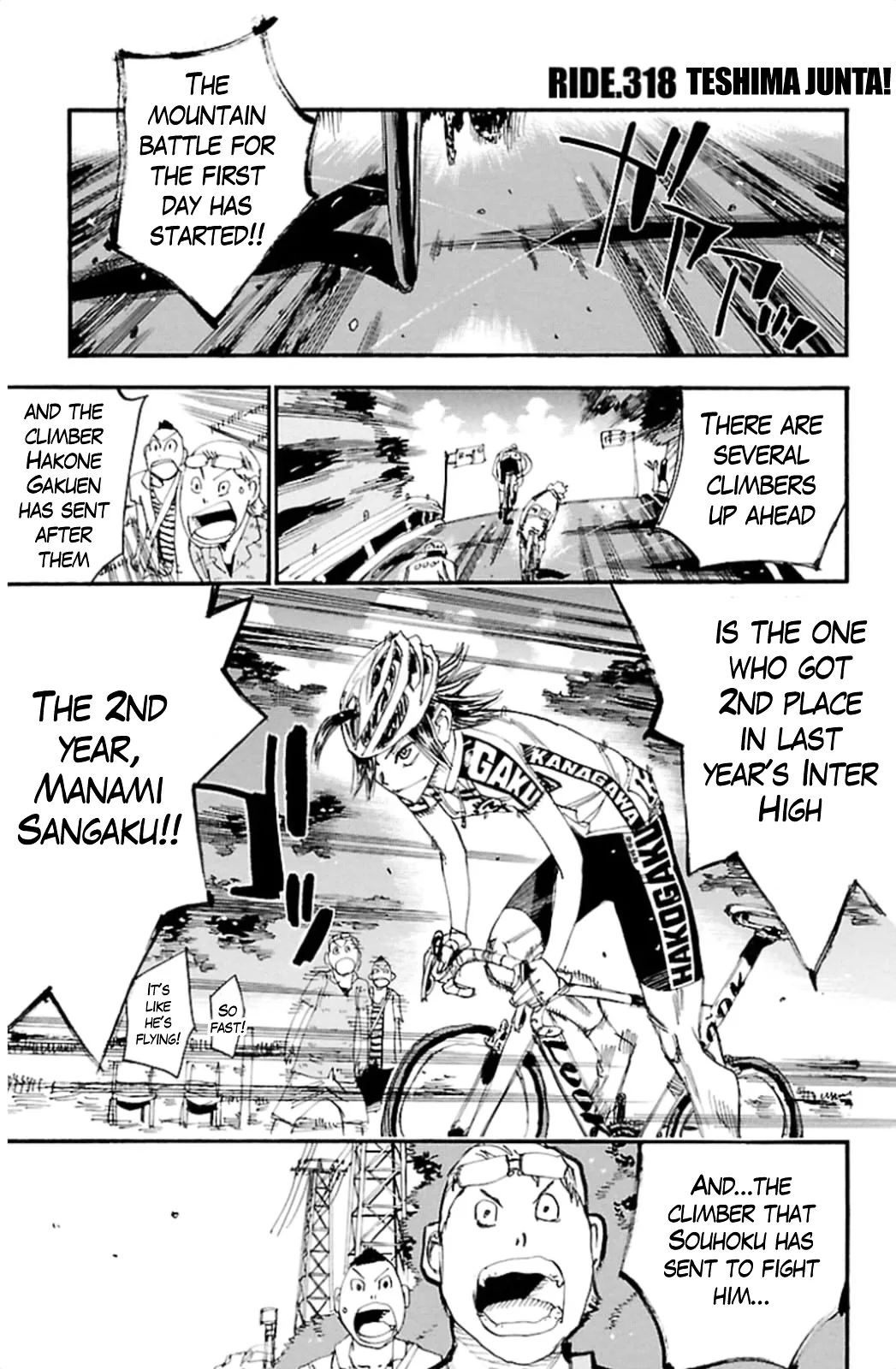 Yowamushi Pedal Chapter 318 page 1