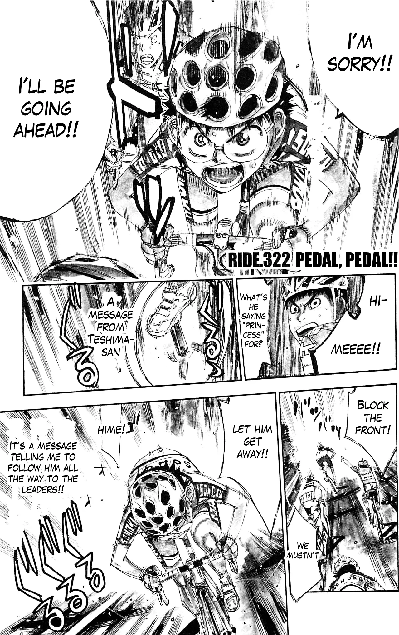 Yowamushi Pedal Chapter 322 page 1