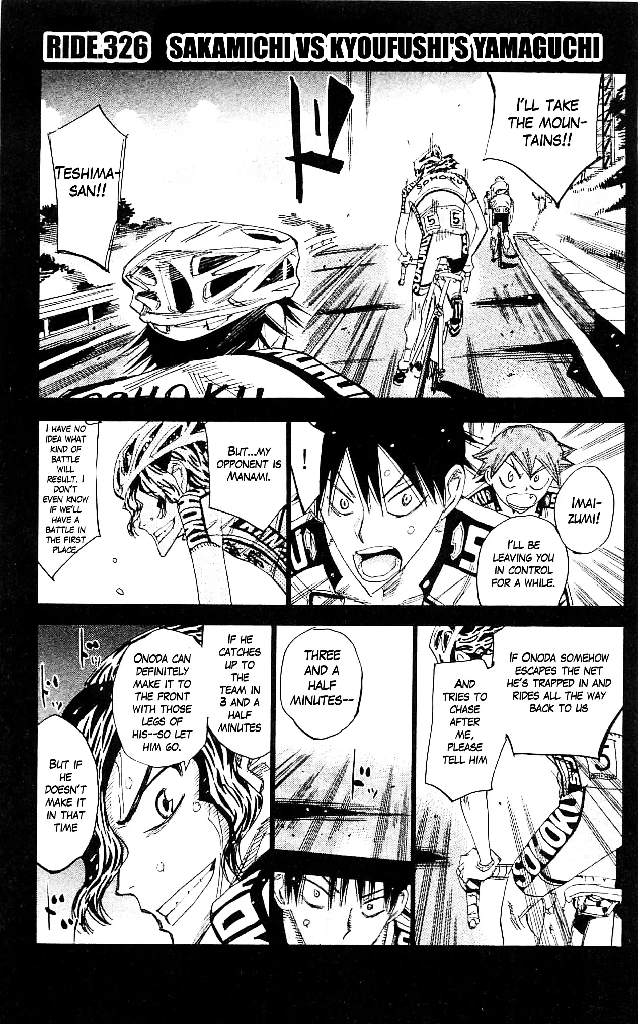 Yowamushi Pedal Chapter 326 page 1