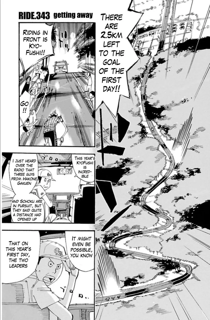 Yowamushi Pedal Chapter 343 page 1