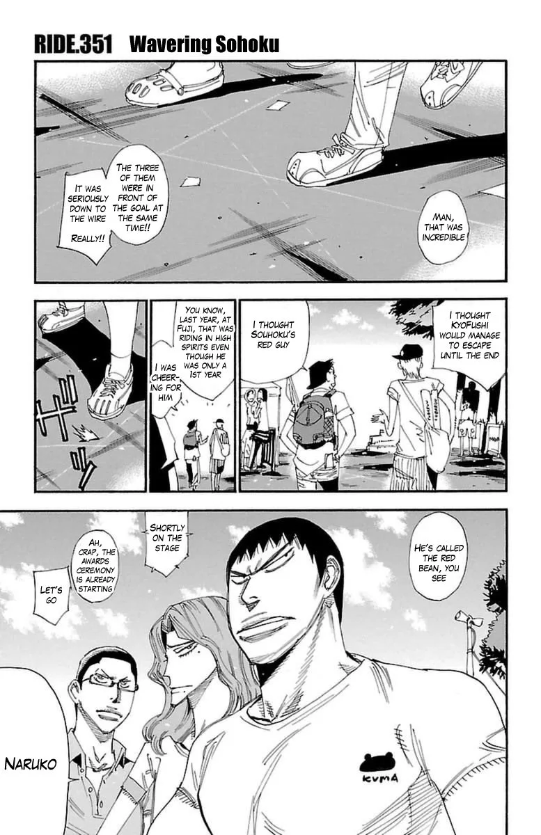 Yowamushi Pedal Chapter 351 page 1