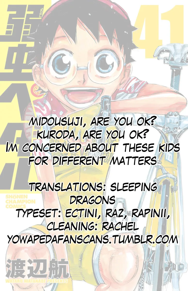 Yowamushi Pedal Chapter 354 page 18