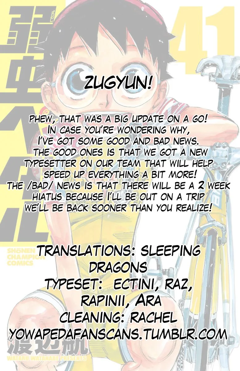 Yowamushi Pedal Chapter 355 page 21