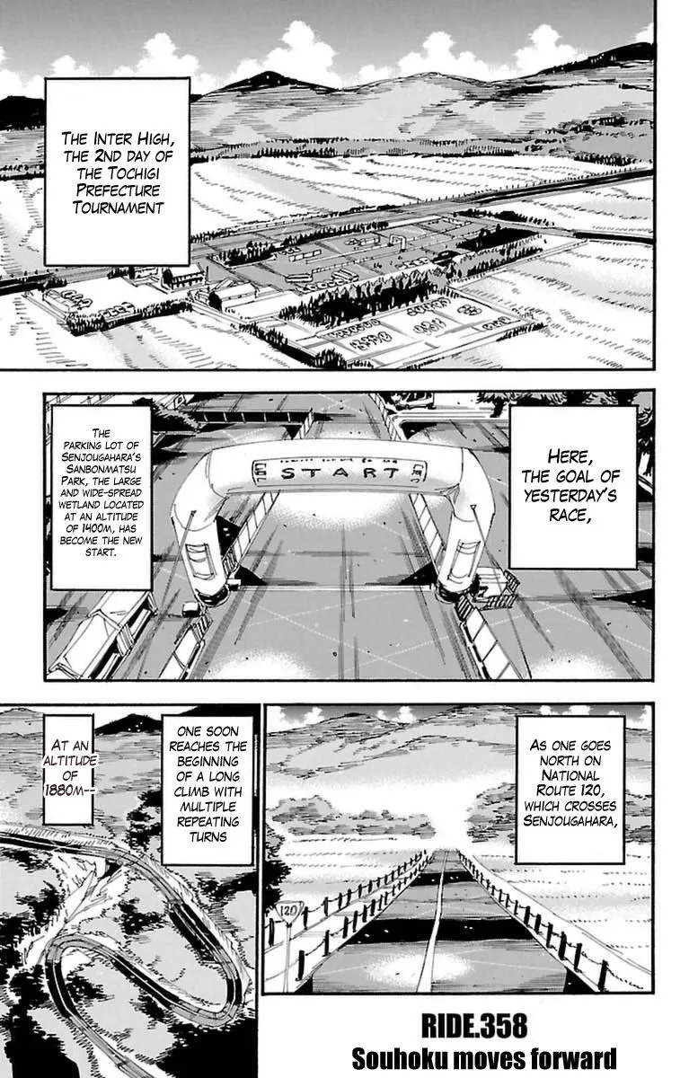 Yowamushi Pedal Chapter 358 page 1