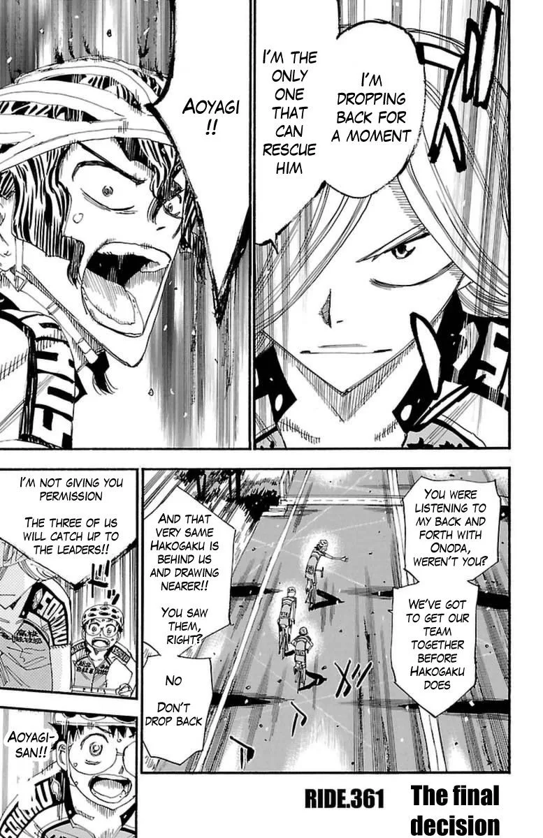Yowamushi Pedal Chapter 361 page 1