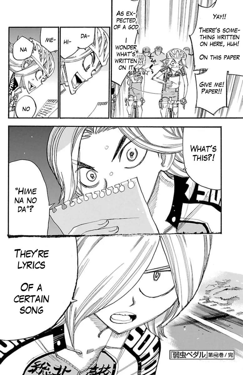 Yowamushi Pedal Chapter 364 page 17