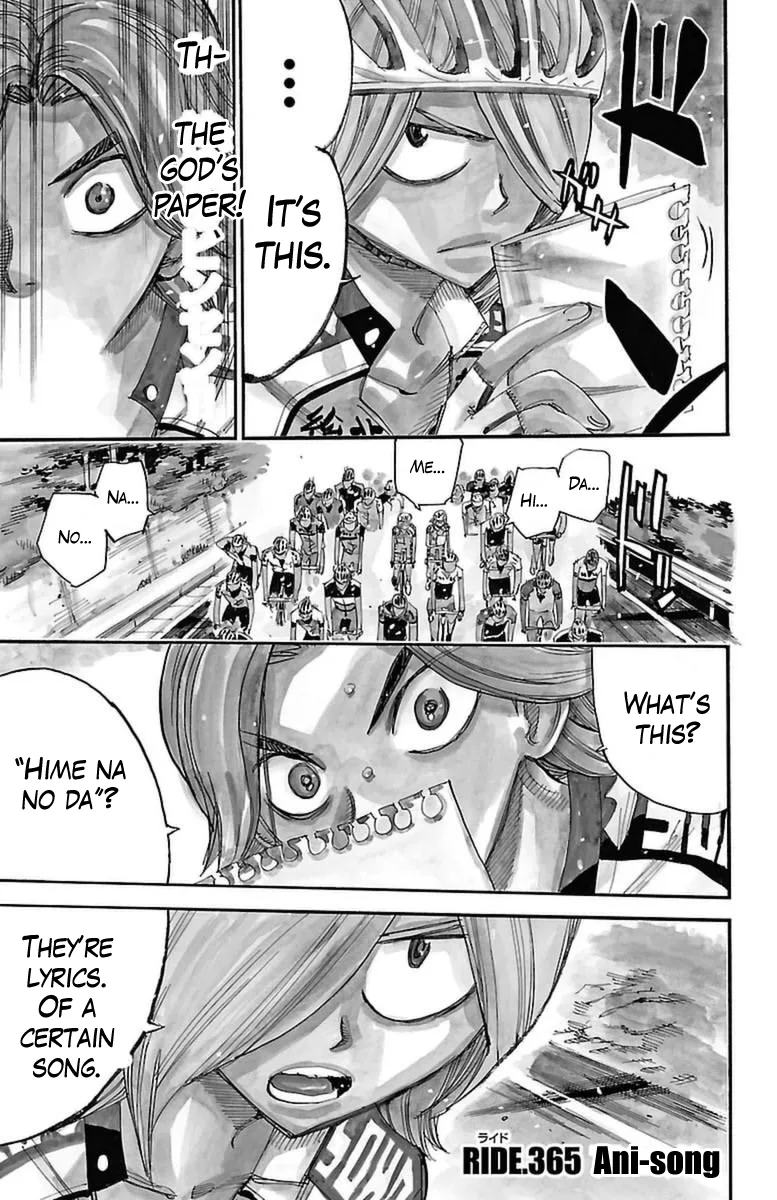 Yowamushi Pedal Chapter 365 page 1