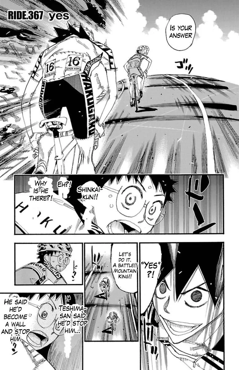 Yowamushi Pedal Chapter 367 page 1