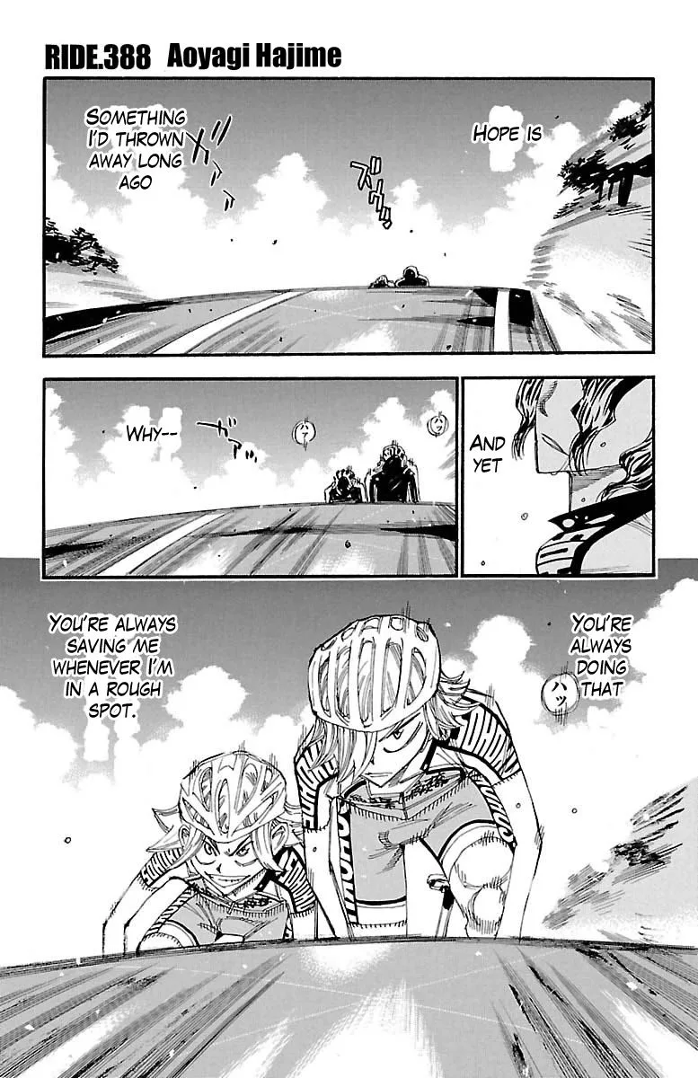 Yowamushi Pedal Chapter 388 page 1