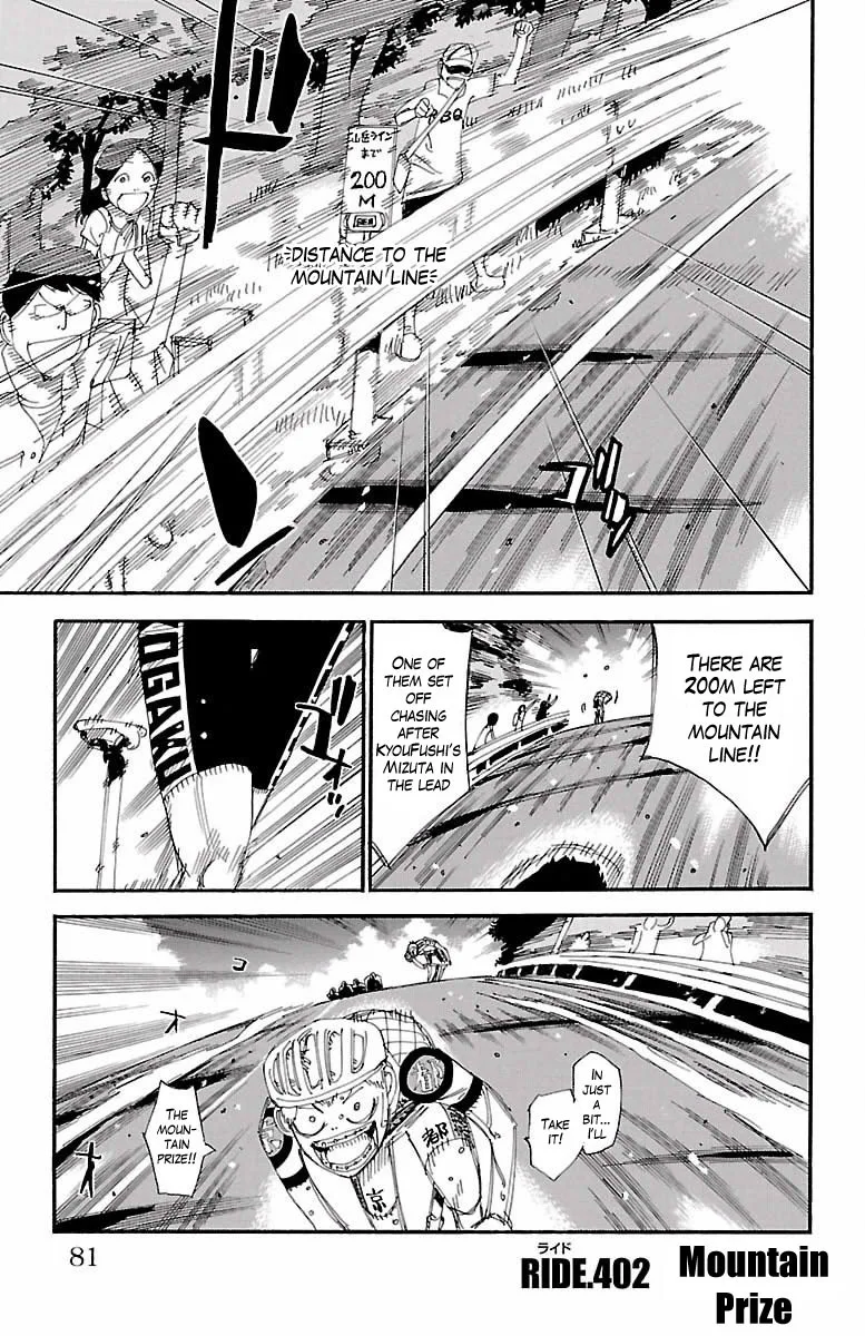 Yowamushi Pedal Chapter 402 page 1