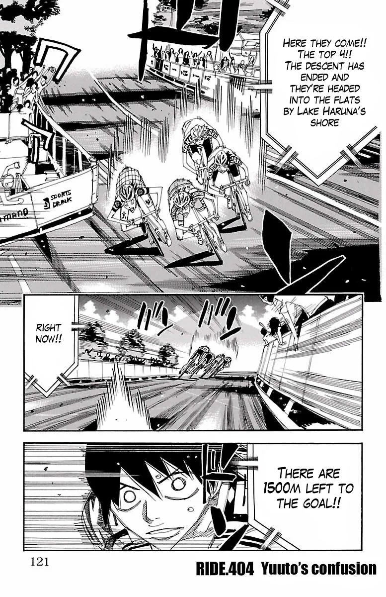 Yowamushi Pedal Chapter 404 page 1