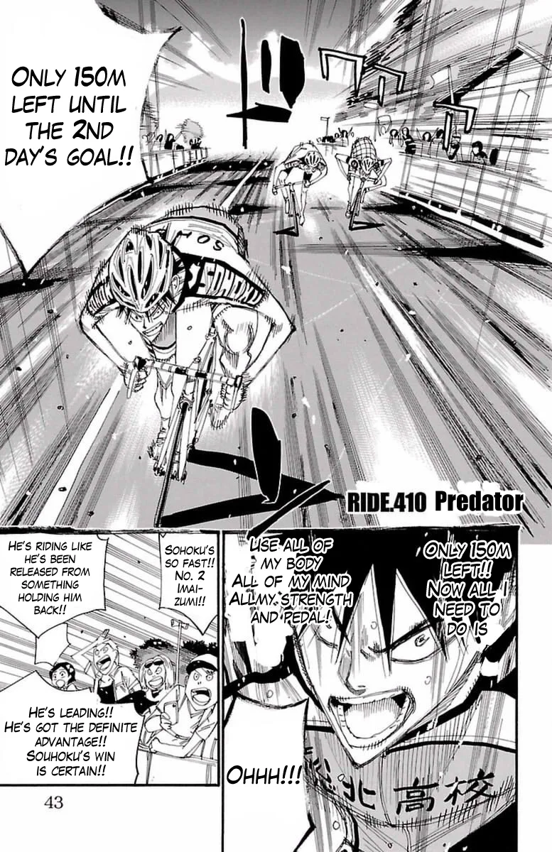 Yowamushi Pedal Chapter 410 page 1