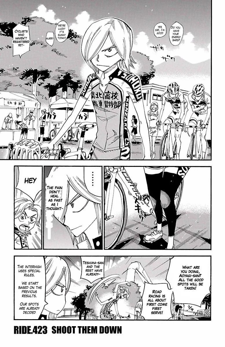 Yowamushi Pedal Chapter 423 page 1