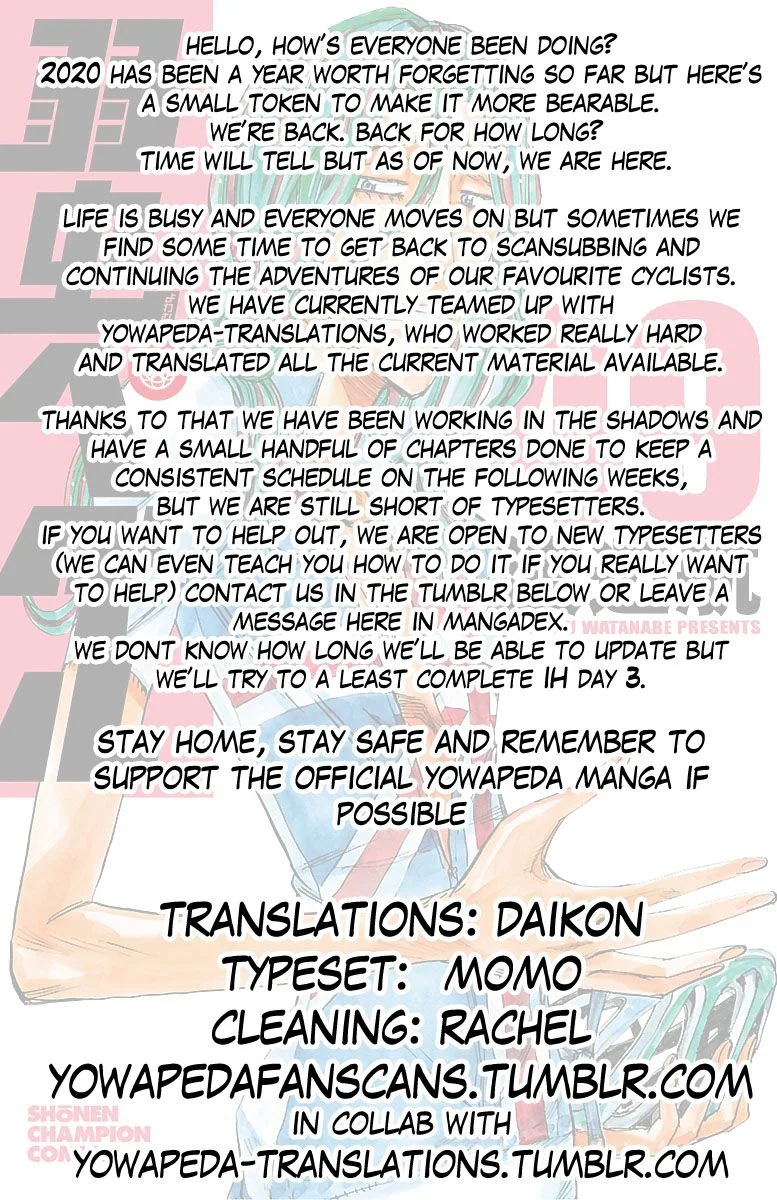 Yowamushi Pedal Chapter 423 page 18