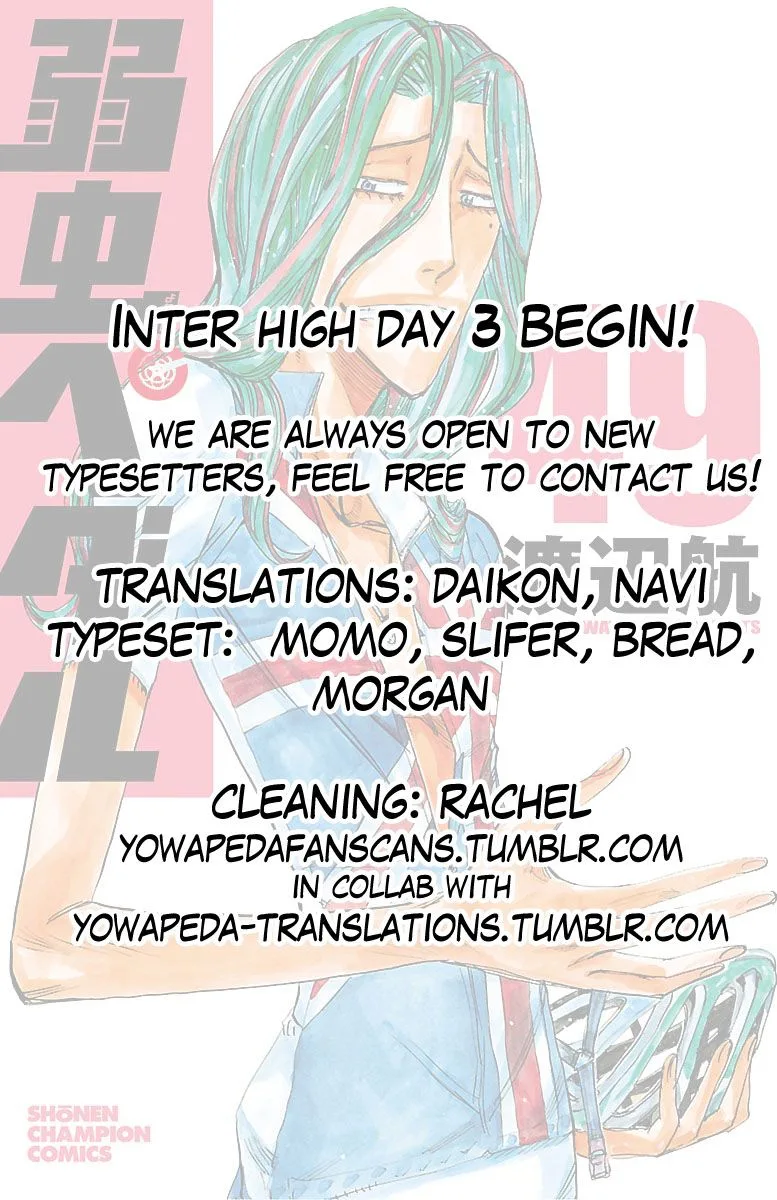 Yowamushi Pedal Chapter 424 page 18