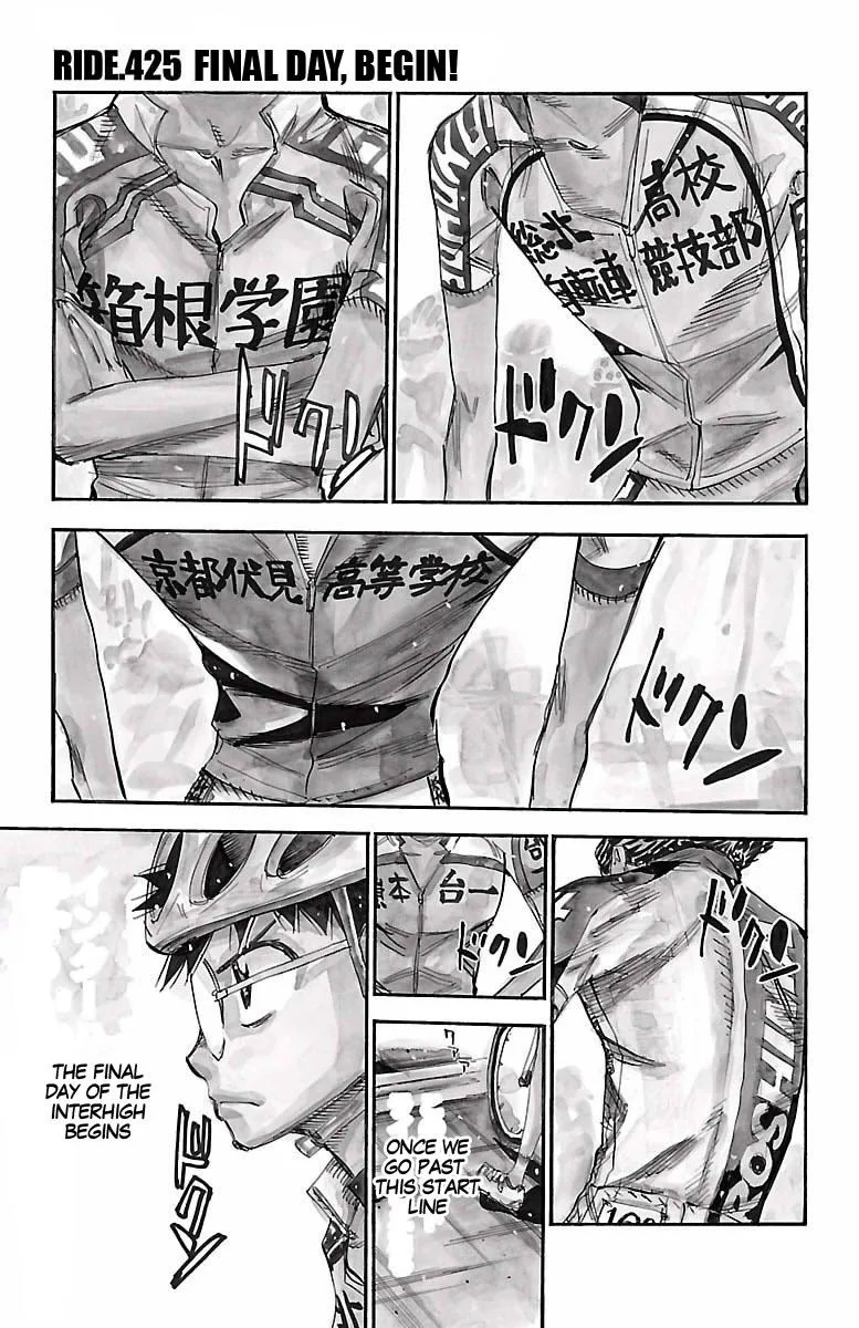 Yowamushi Pedal Chapter 425 page 1