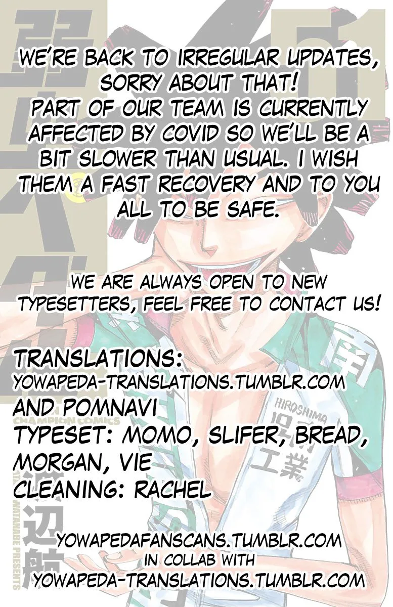 Yowamushi Pedal Chapter 439 page 16