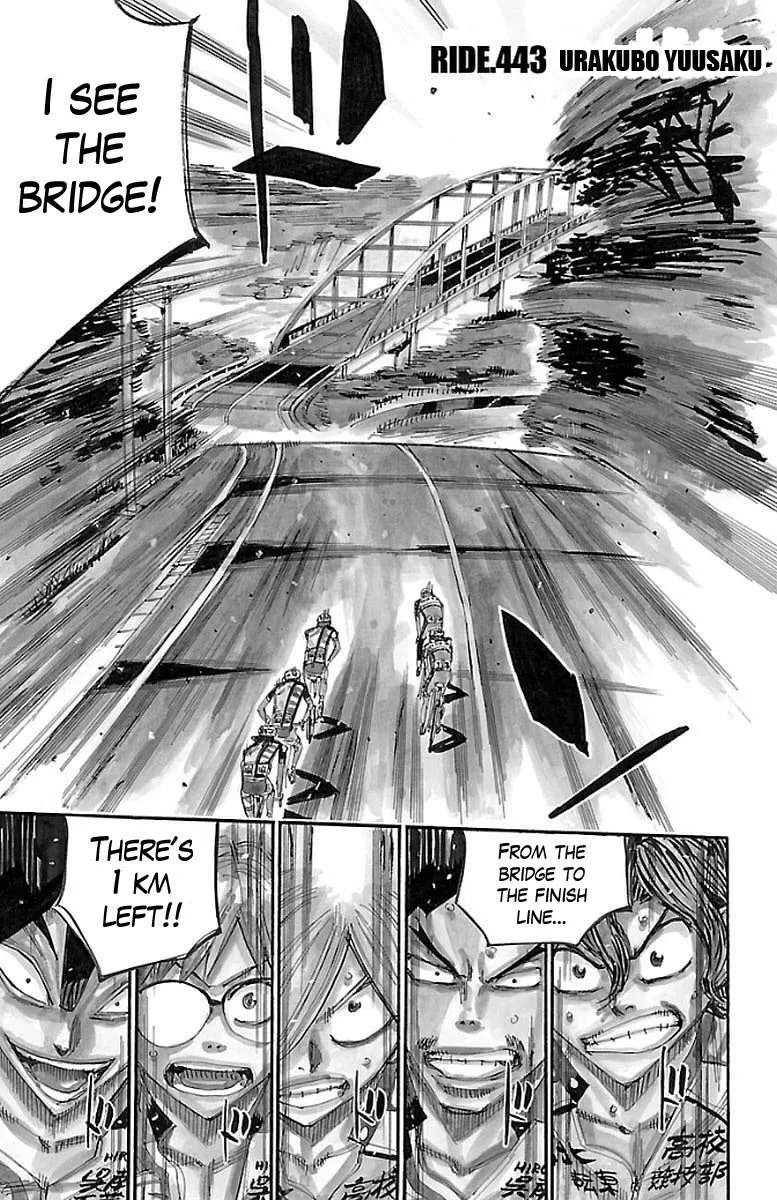 Yowamushi Pedal Chapter 443 page 1