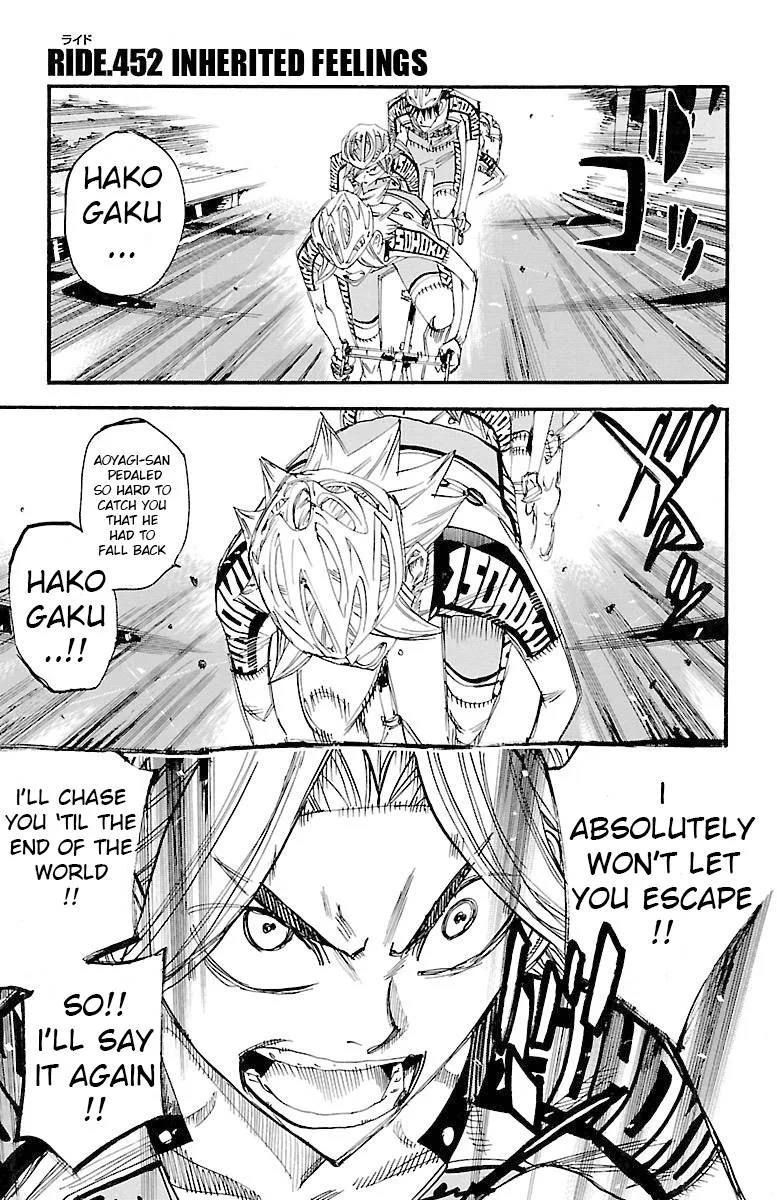 Yowamushi Pedal Chapter 452 page 1