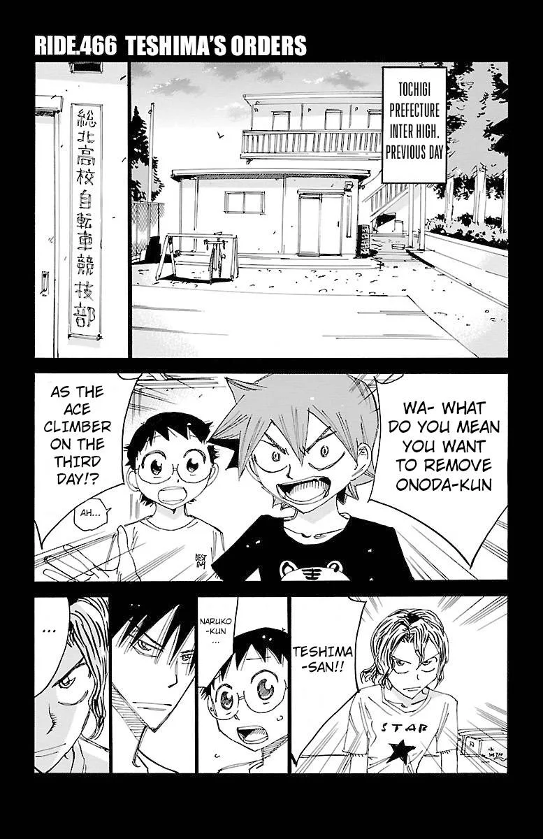 Yowamushi Pedal Chapter 466 page 1