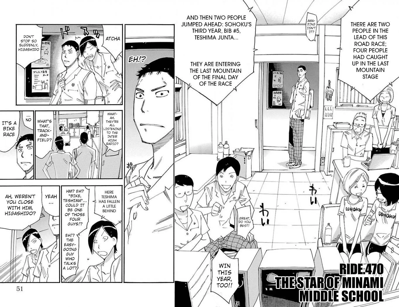 Yowamushi Pedal Chapter 470 page 2
