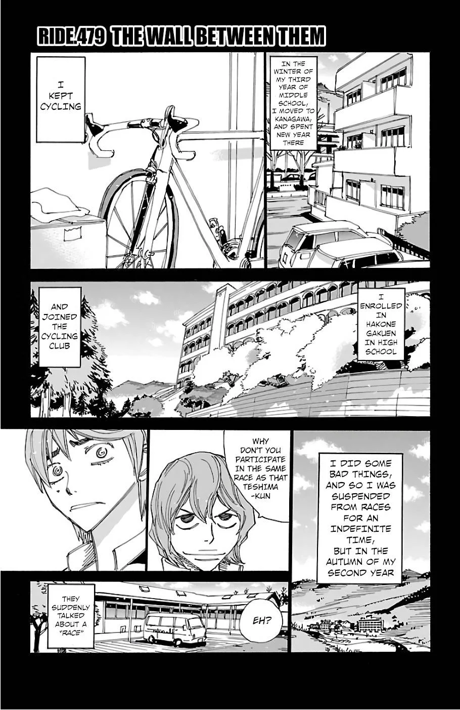 Yowamushi Pedal Chapter 479 page 1