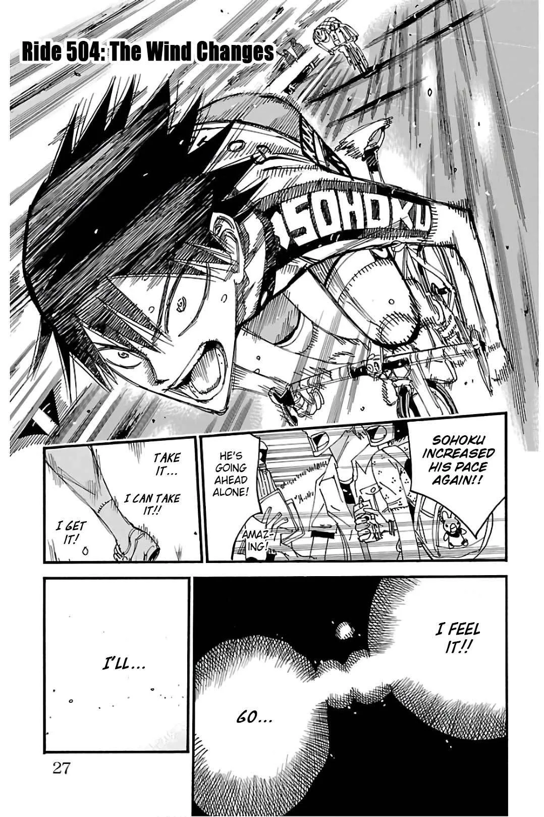 Yowamushi Pedal Chapter 504 page 1