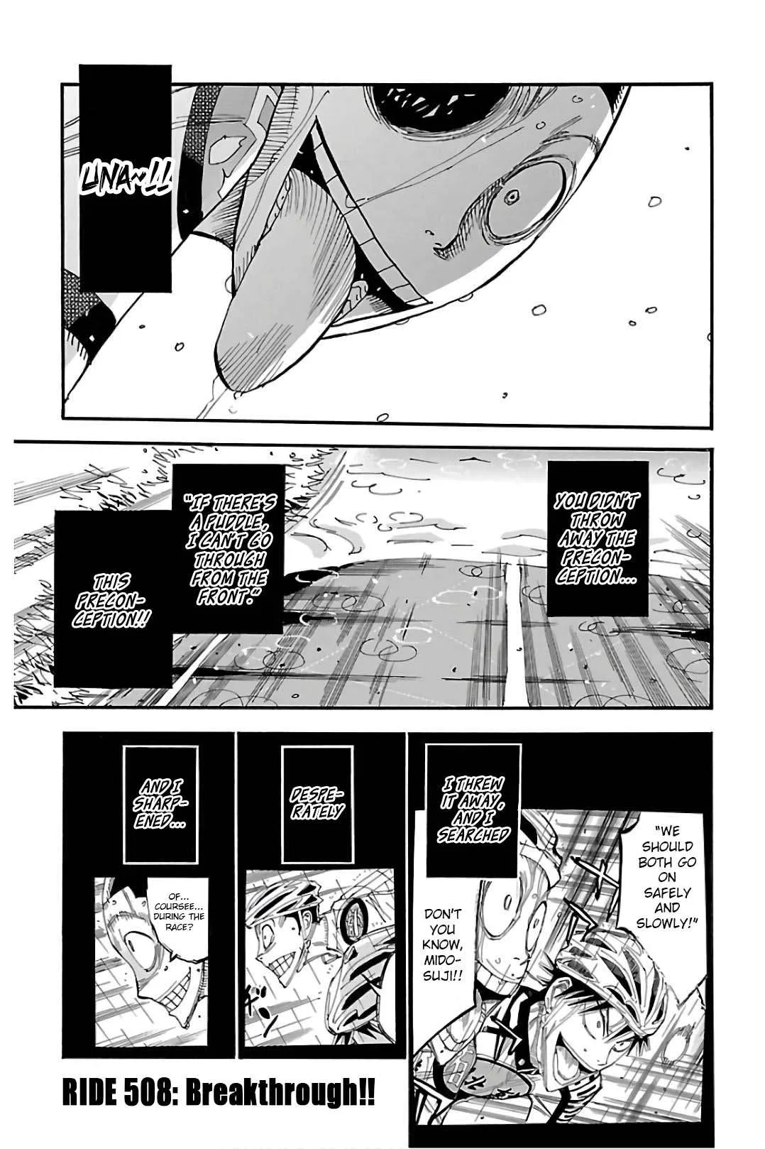 Yowamushi Pedal Chapter 508 page 1