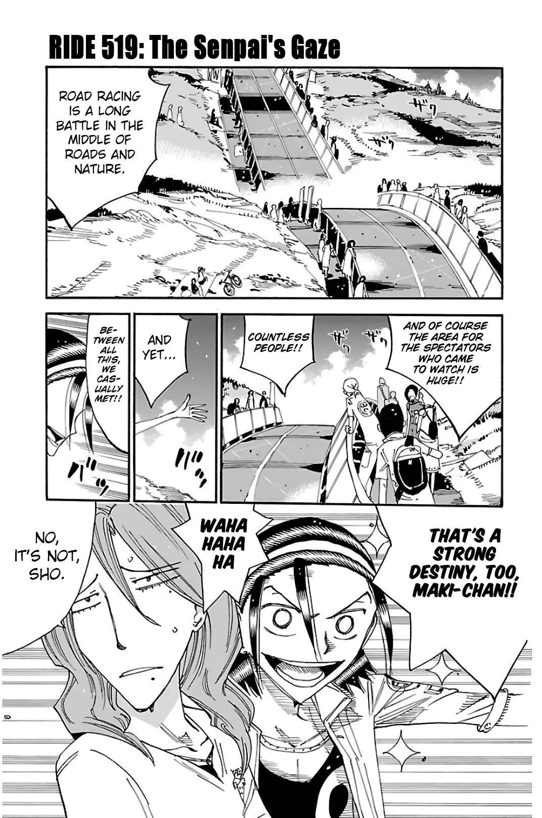 Yowamushi Pedal Chapter 519 page 1