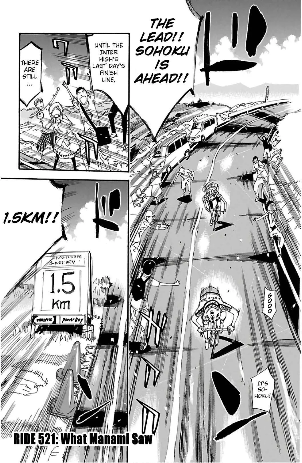 Yowamushi Pedal Chapter 521 page 1