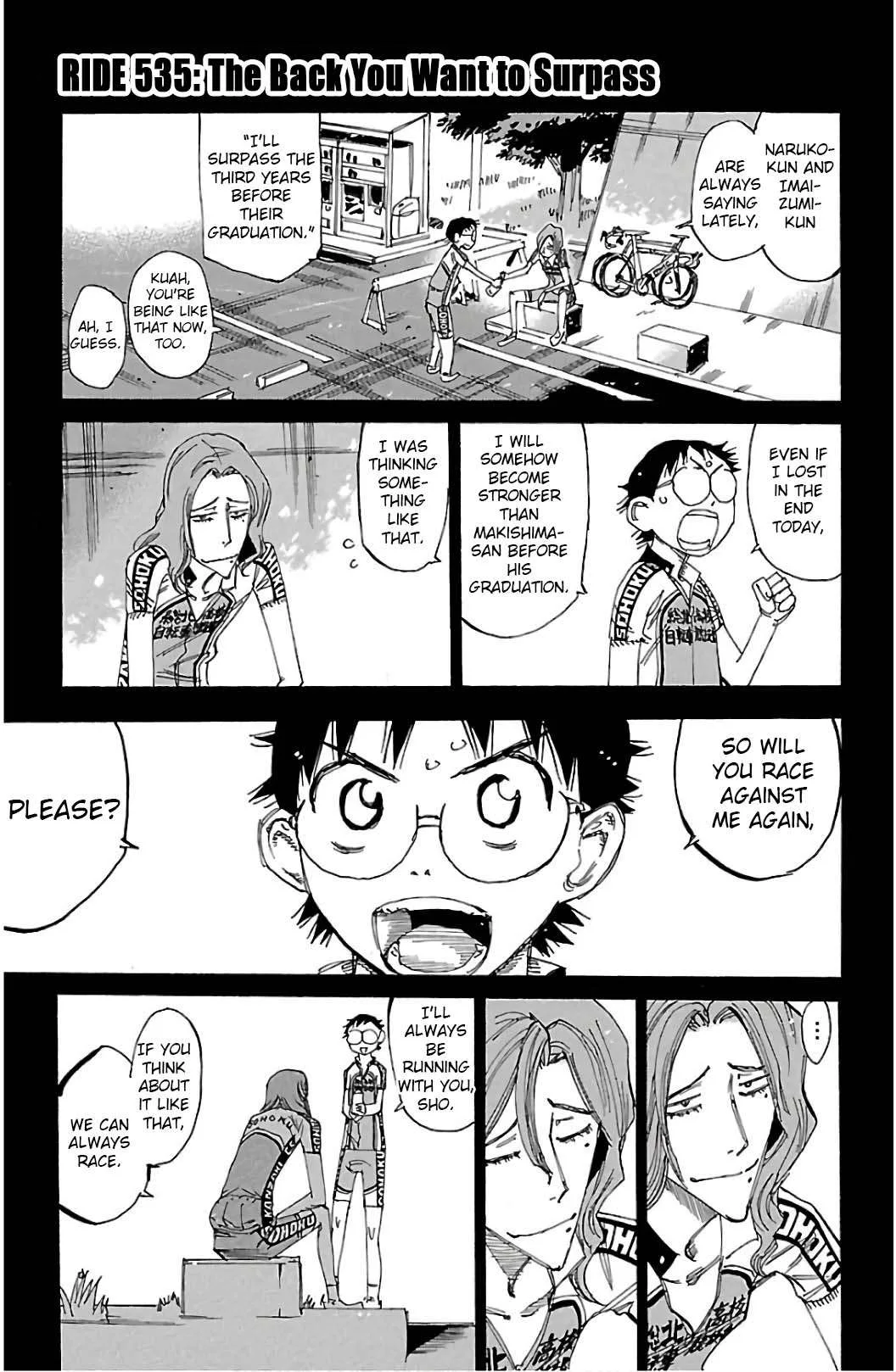 Yowamushi Pedal Chapter 535 page 1