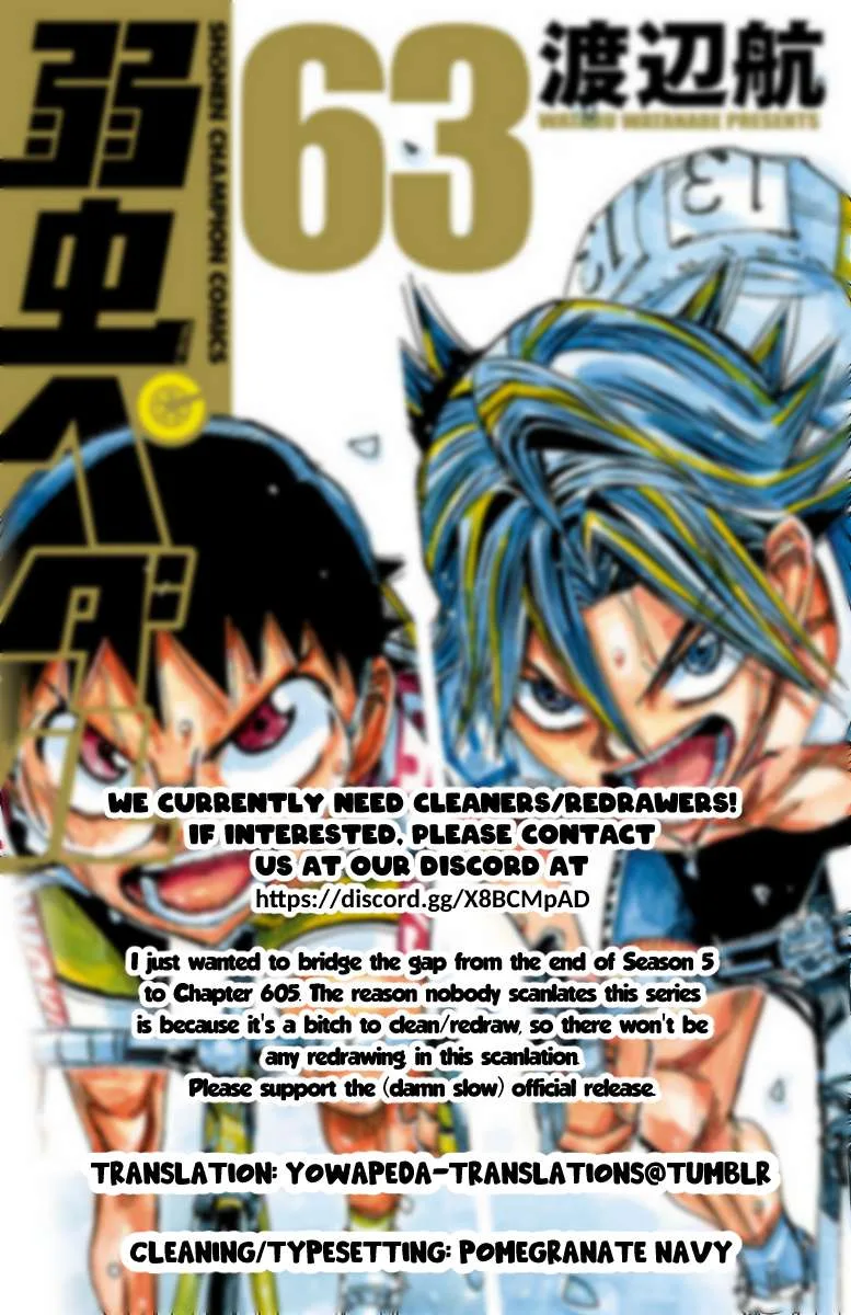 Yowamushi Pedal Chapter 540 page 1