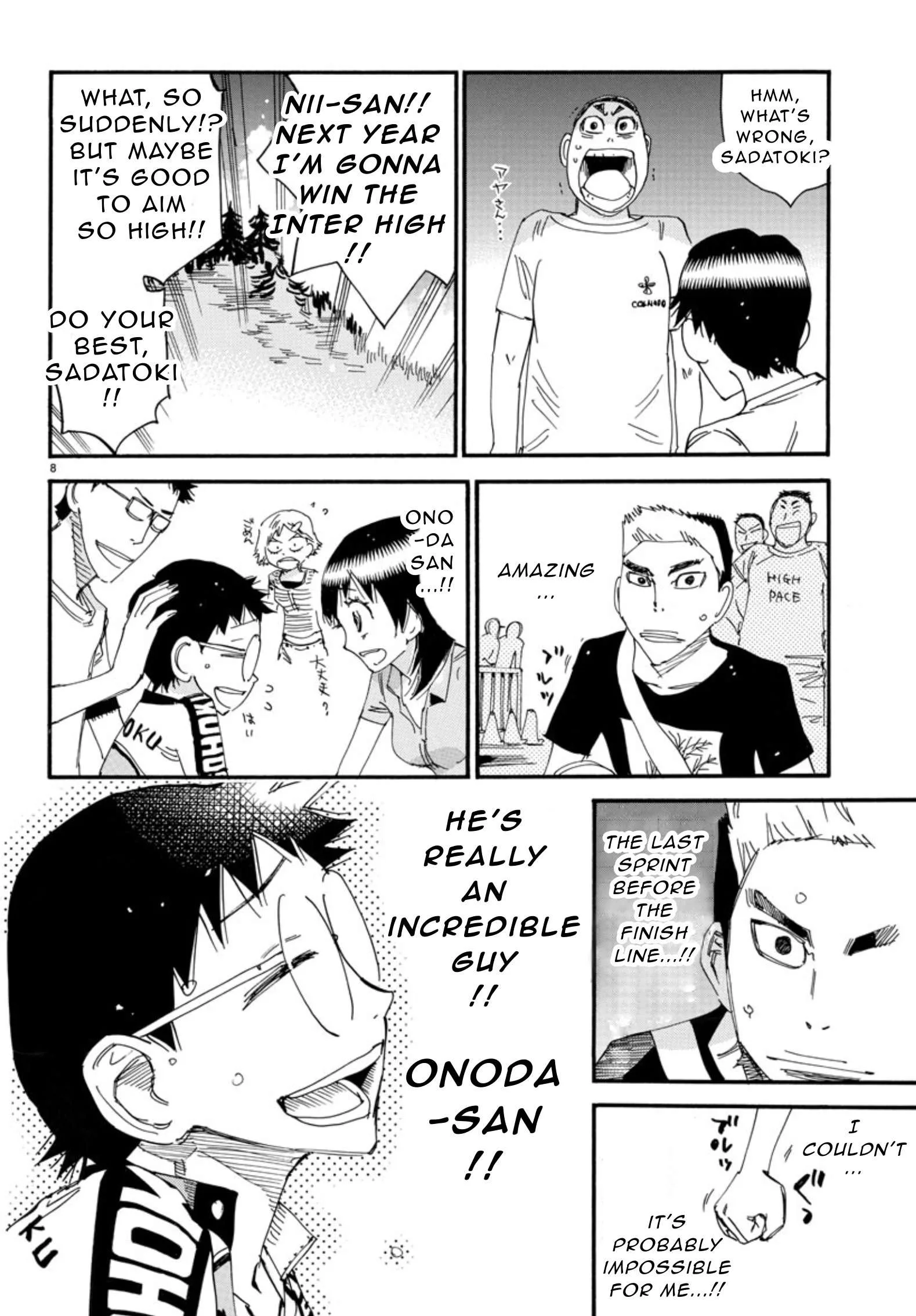 Yowamushi Pedal Chapter 542 page 8