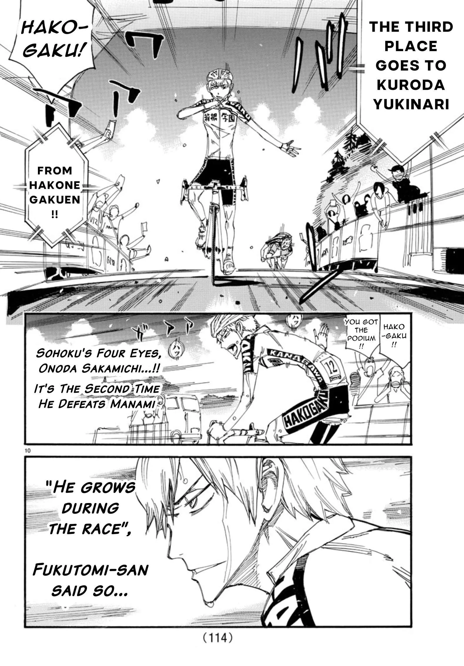 Yowamushi Pedal Chapter 542 page 10