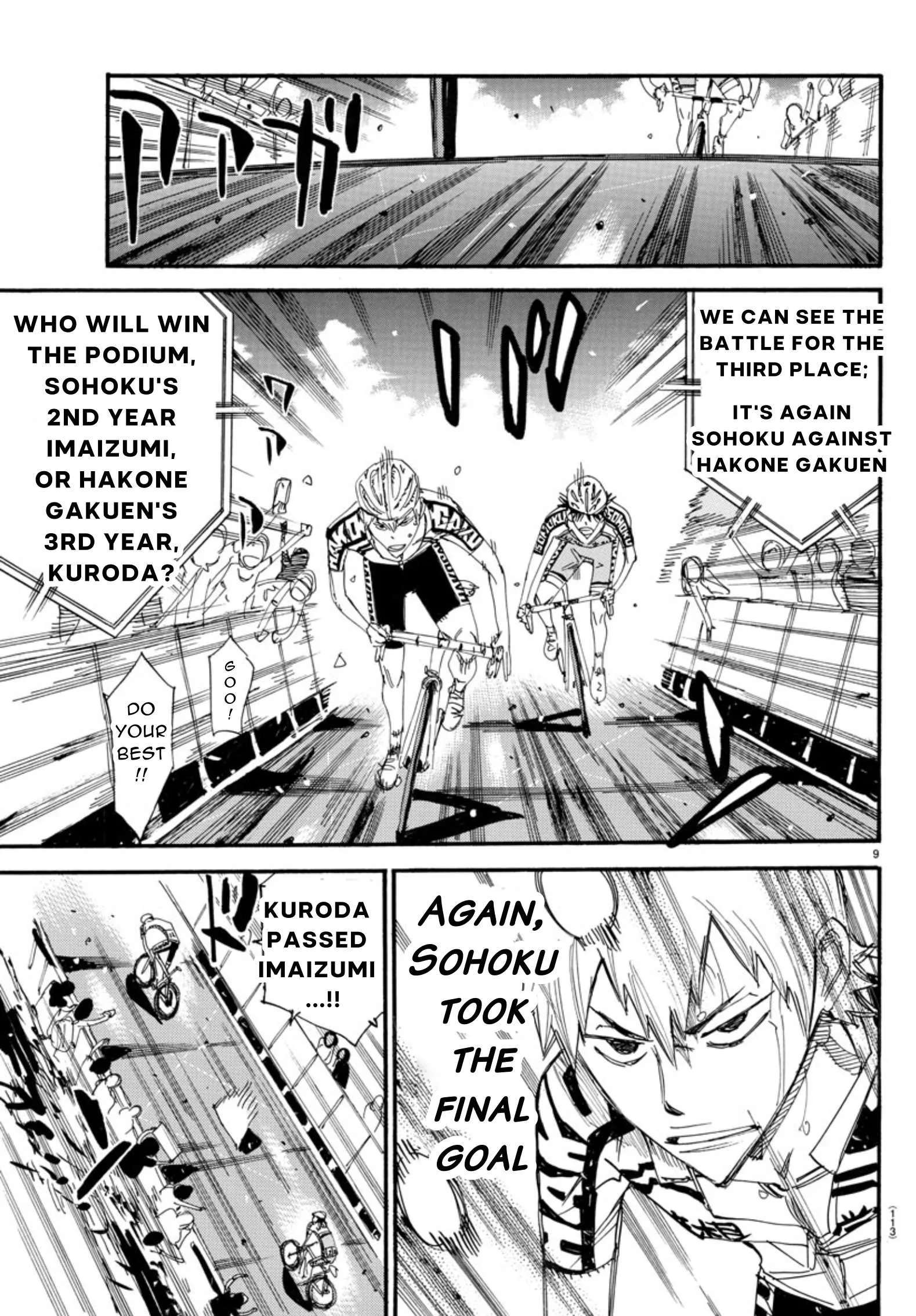 Yowamushi Pedal Chapter 542 page 9